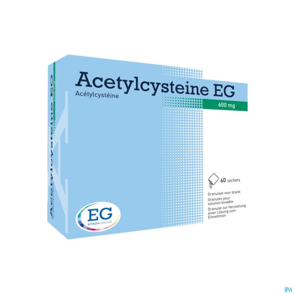 Packshot Acetylcysteine EG 600Mg Gran. Vr Drank Zakje 60 Packshot Acetylcysteine EG 600Mg Gran. Vr Drank Zakje 60