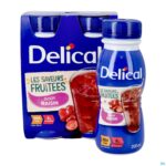 Productshot Delical Fruitdrink Druiven 4x200ml