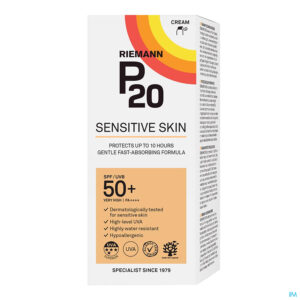 Packshot P20 Zonnecreme Sensitive Skin Spf50+ 200ml