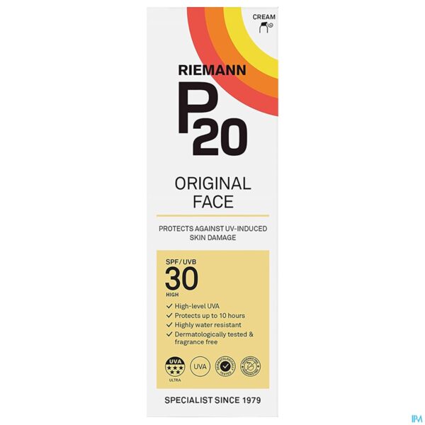 Packshot P20 Zonnecreme Gezicht Spf30 50g