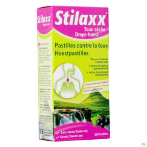 Packshot Stilaxx Droge Hoestpastilles 28