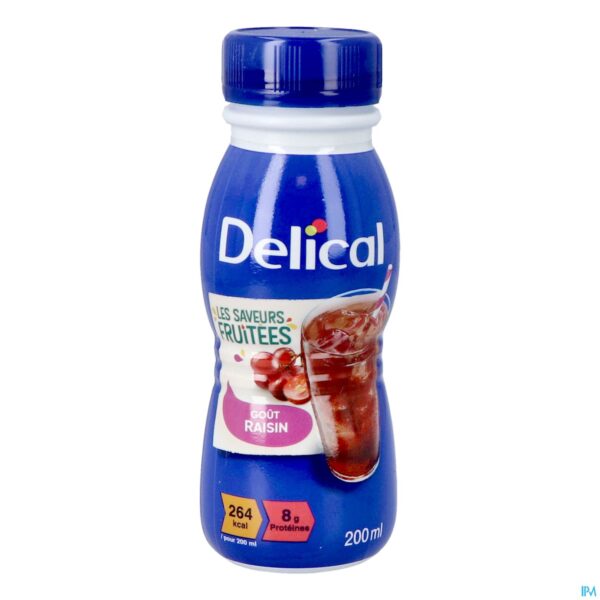 Productshot Delical Fruitdrink Druiven 4x200ml