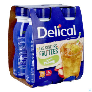 Packshot Delical Fruitdrink Appel 4x200ml