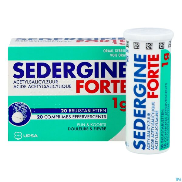 Productshot Sedergine Forte 1g Bruistabletten 20