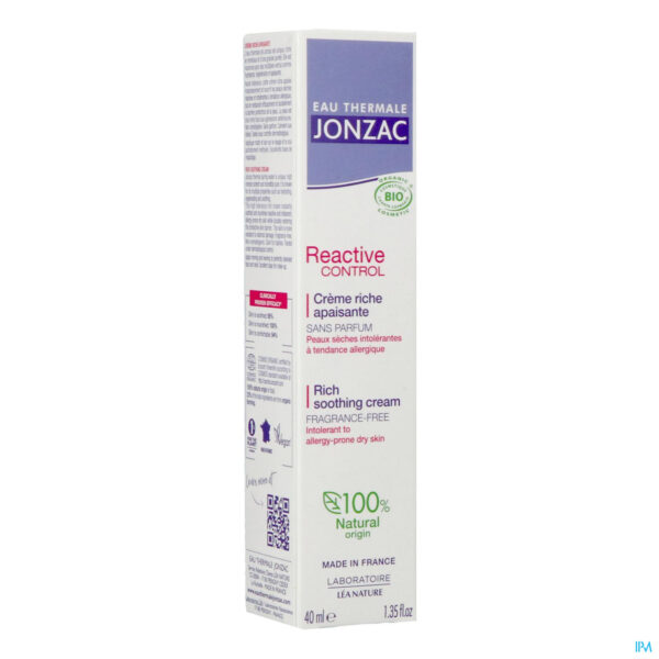 Packshot Jonzac Reactive Control Creme Riche 40ml