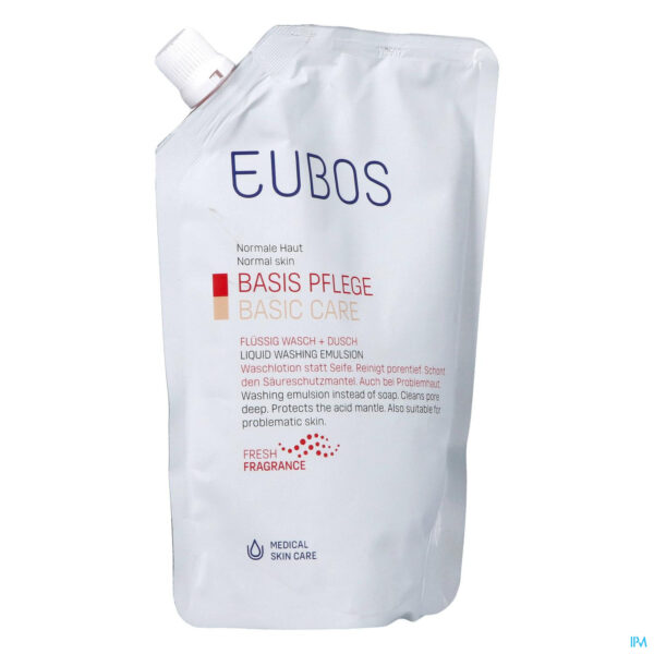 Packshot Eubos Zeep Vloeibaar Roze Refill 400ml