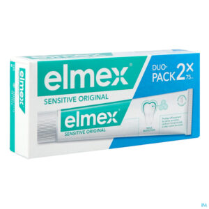 Packshot Elmex Sensitive Tandpasta Tube 2x75ml