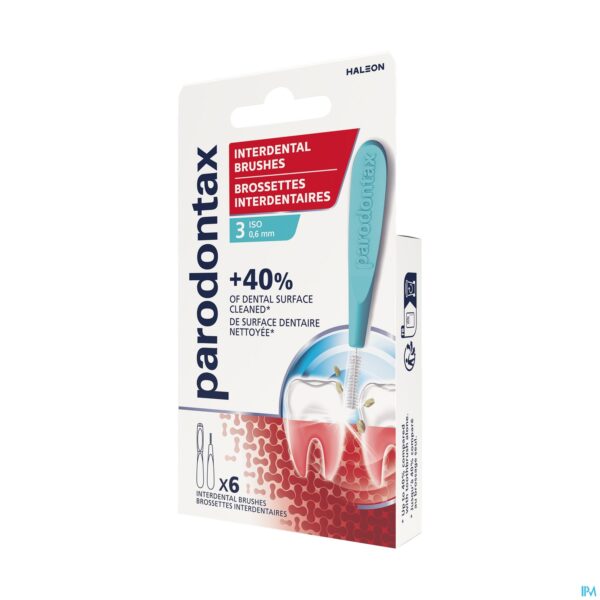 Packshot Parodontax Interdental Brushes 0,6mm 6