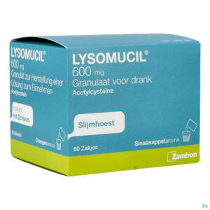 Packshot Lysomucil 600 Gran Sach 60 X 600mg