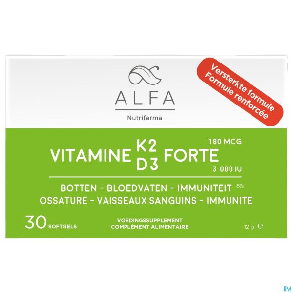 Packshot Alfa Vitamine K2 D3 Forte Softcaps 30 Nf Packshot Alfa Vitamine K2 D3 Forte Softcaps 30 Nf