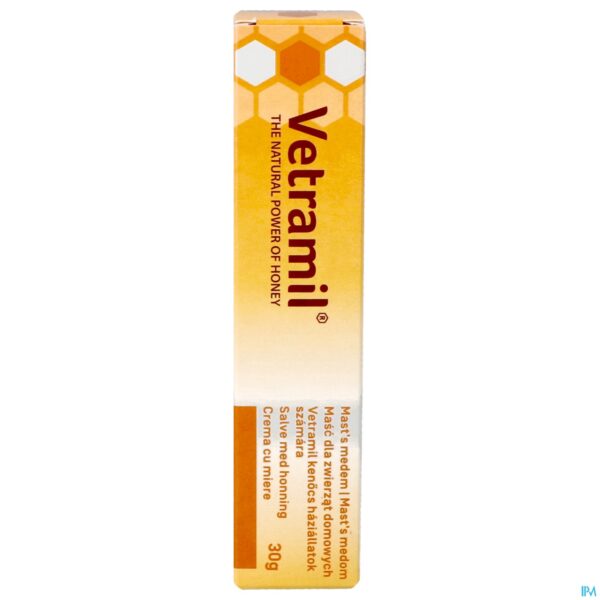 Packshot Vetramil Honingzalf Tube 30g