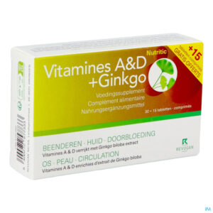 Packshot Vitamines A&d+gin. Nutritic Tabl30+15 7733 Revogan