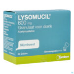 Packshot Lysomucil 600 Gran Sach 30 X 600mg