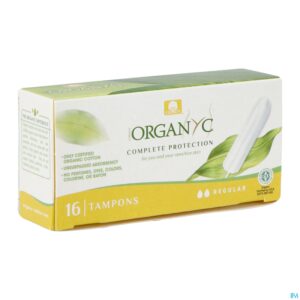 Packshot Organyc Tampon Regular Bio Katoen 16