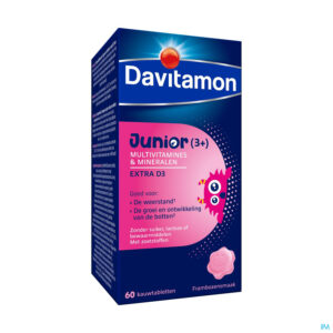 Packshot Davitamon Junior Framboos V1 Comp 60