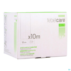 Packshot Febelcare Med5 Fixatiepleist. N/woven 10cm 10m 1