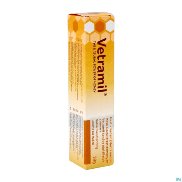 Packshot Vetramil Honingzalf Tube 30g