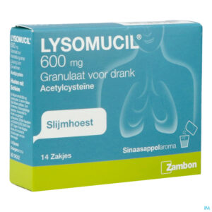 Packshot Lysomucil 600 Gran Sach 14 X 600mg