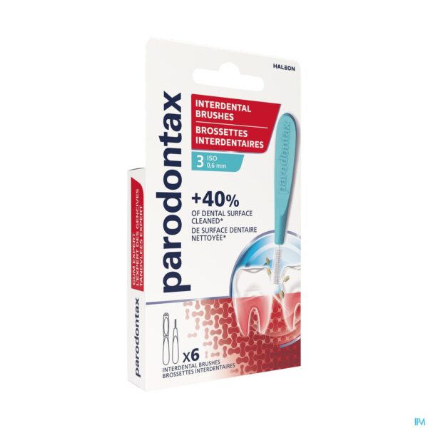 Packshot Parodontax Interdental Brushes 0,6mm 6