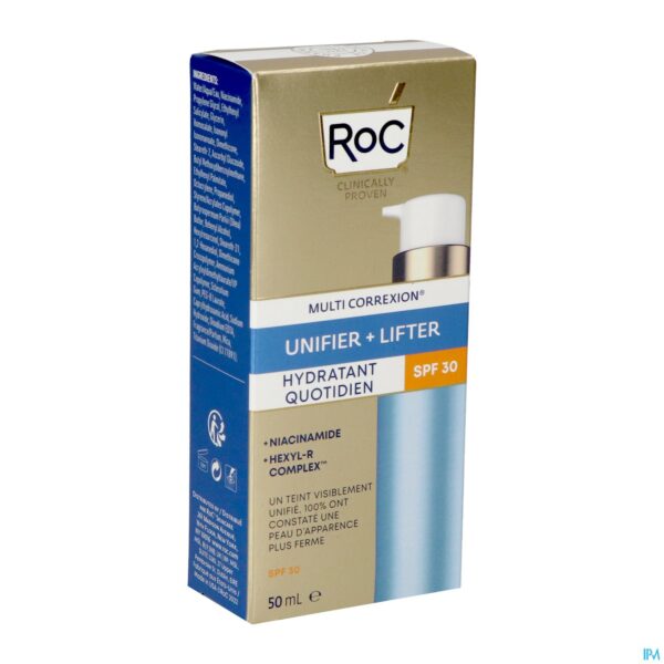 Packshot Roc Multi Correxion Even Tone+lift Mois.spf30 50ml