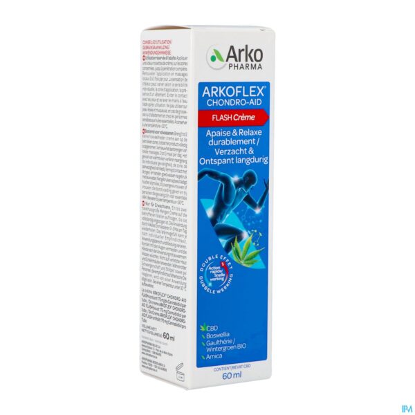 Packshot Arkoflex Chondro-aid Flash Creme Tube 60ml Packshot Arkoflex Chondro-aid Flash Creme Tube 60ml