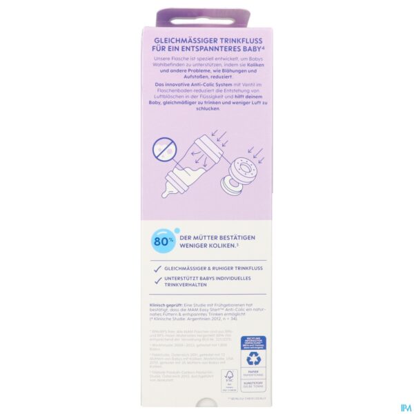Packshot Mam Easy Start A/colic Zuigfl. Matt Uni320ml