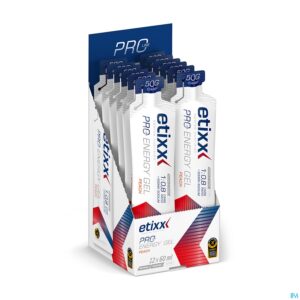 Packshot Etixx Double Carb Energy Gel Proline Peach 12x60ml