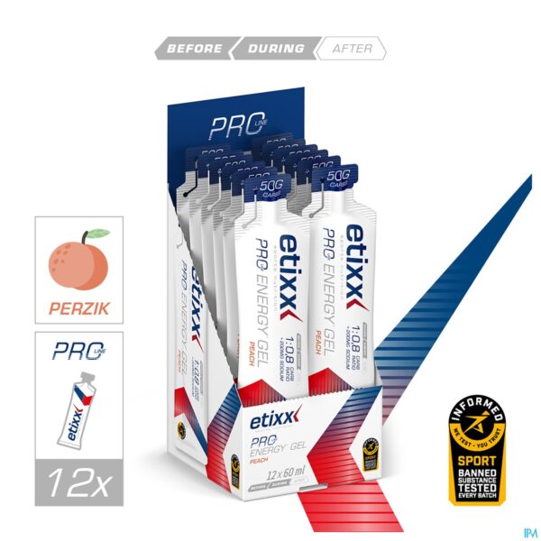 Lifestyle_image Etixx Double Carb Energy Gel Proline Peach 12x60ml