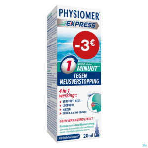 Packshot Physiomer Express Pocket 20ml -3€