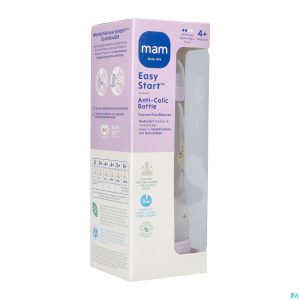 Packshot Mam Easy Start A/colic Zuigfl.pure Matt Lilac320ml