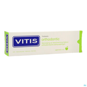 Packshot Vitis Orthodontic Tandpasta met 0,05% Cetylpyridinium Chloride (CPC) 75ml 32046
