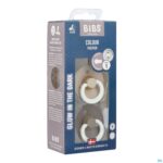 Packshot Bibs 1 Fopspeen Duo Glow In Dark Vanilla/oak