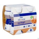 Packshot Resource Ultra+ Hazelnootsmaak 4x125ml