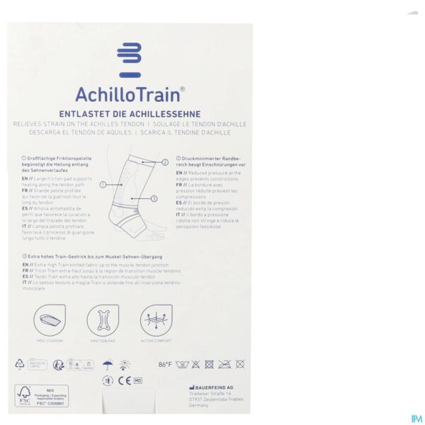 Packshot Achillotrain Enkelbandage Zwart M2