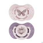 Productshot Difrax Fopspeen Dynamic Botanic Pink&purple 18m+ 2