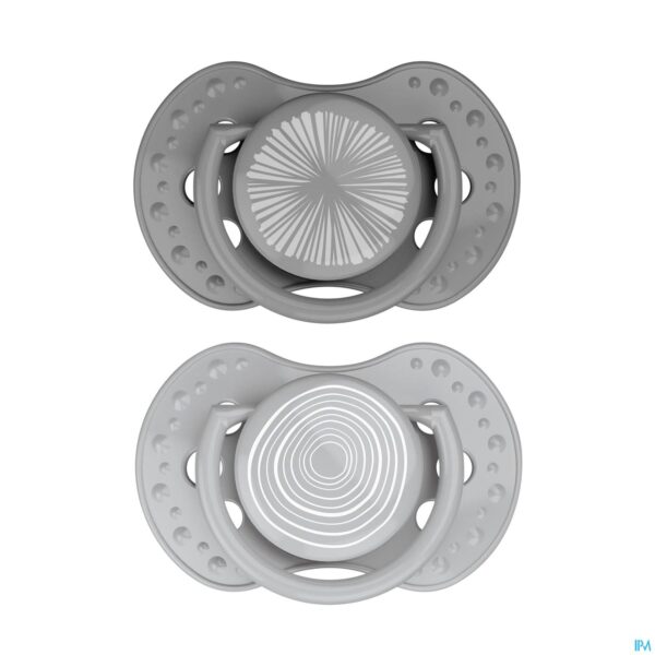 Productshot Difrax Fopspeen Dynamic Harmony l.&d.grey 18m+ 2 Productshot Difrax Fopspeen Dynamic Harmony l.&d.grey 18m+ 2