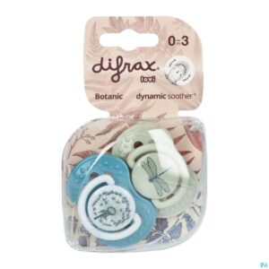 Packshot Difrax Fopspeen Dynamic Botanic Blue&green 0-3m 2