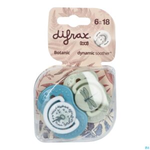 Packshot Difrax Fopspeen Dynamic Botanic Blue&green 6-18m 2