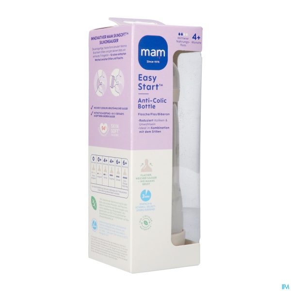 Packshot Mam Easy Start A/colic Zuigfl.pure Matt Uni320ml