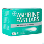 Packshot Aspirine Fasttabs 500mg Filmomh Tabl 40