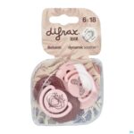 Packshot Difrax Fopspeen Dynam.botanic Pink&purple 6-18m 2
