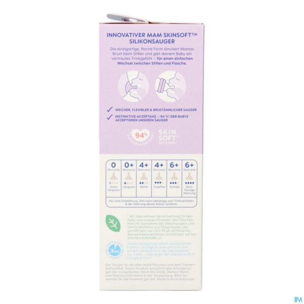 Packshot Mam Zuigfles Easy Start A/colic Matt Lila 260ml