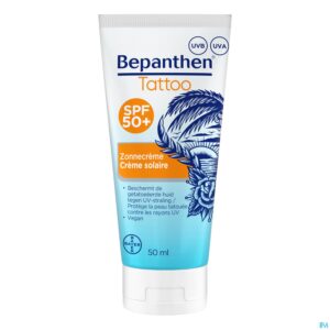 Packshot Bepanthen Tattoo Zonnecreme Tube 50ml