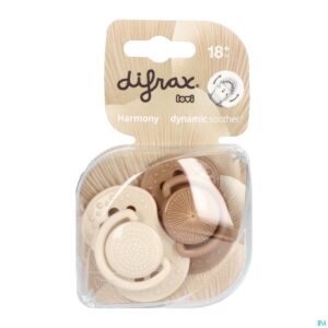 Packshot Difrax Fopspeen Dynam.harmon.creme&l.brown 18m+ 2