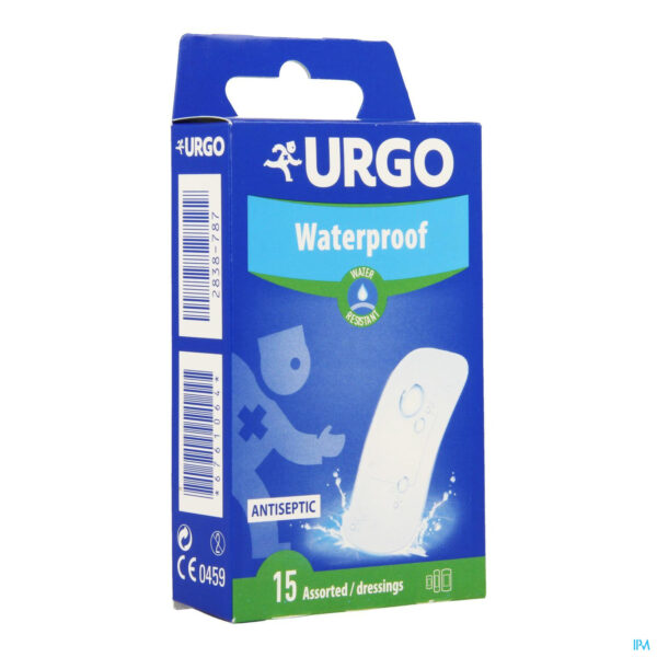 Packshot Urgo Waterbestendig Pleister 20x72mm+34x72mm 15