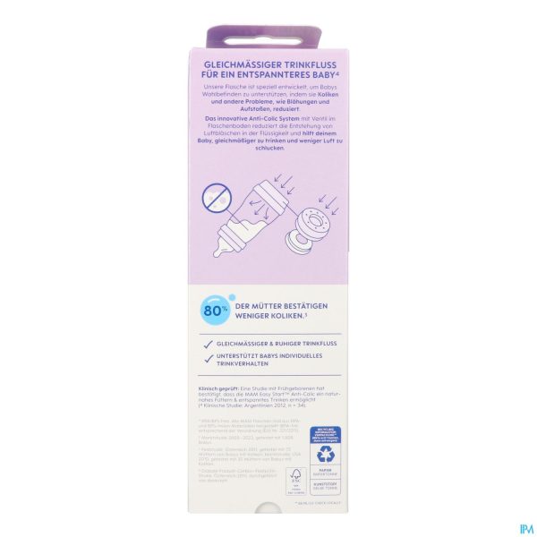 Packshot Mam Easy Start A/colic Zuigfl.pure Matt Uni320ml
