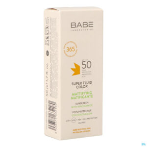 Packshot BabÉ Sun Oil Free Super Fluid Mat.color Spf50 50ml