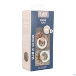 Packshot Bibs 2 Fopspeen Boheme Duo Glowdark Blush&vanilla