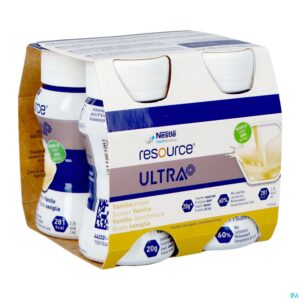 Packshot Resource Ultra+ Vanillesmaak 4x125ml Nf