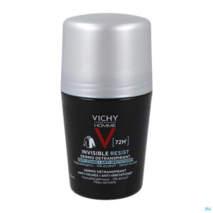 Packshot Vichy Homme 72h Invisible Resist Deo Roll 50ml
